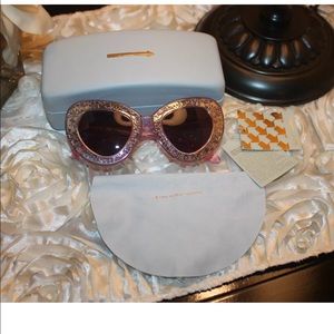 Karen Walker Pink Metallic Silver Sunglasses
